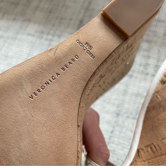 NEW Veronica Beard Dali Raffia Wedge 10 - Picture 6 of 6